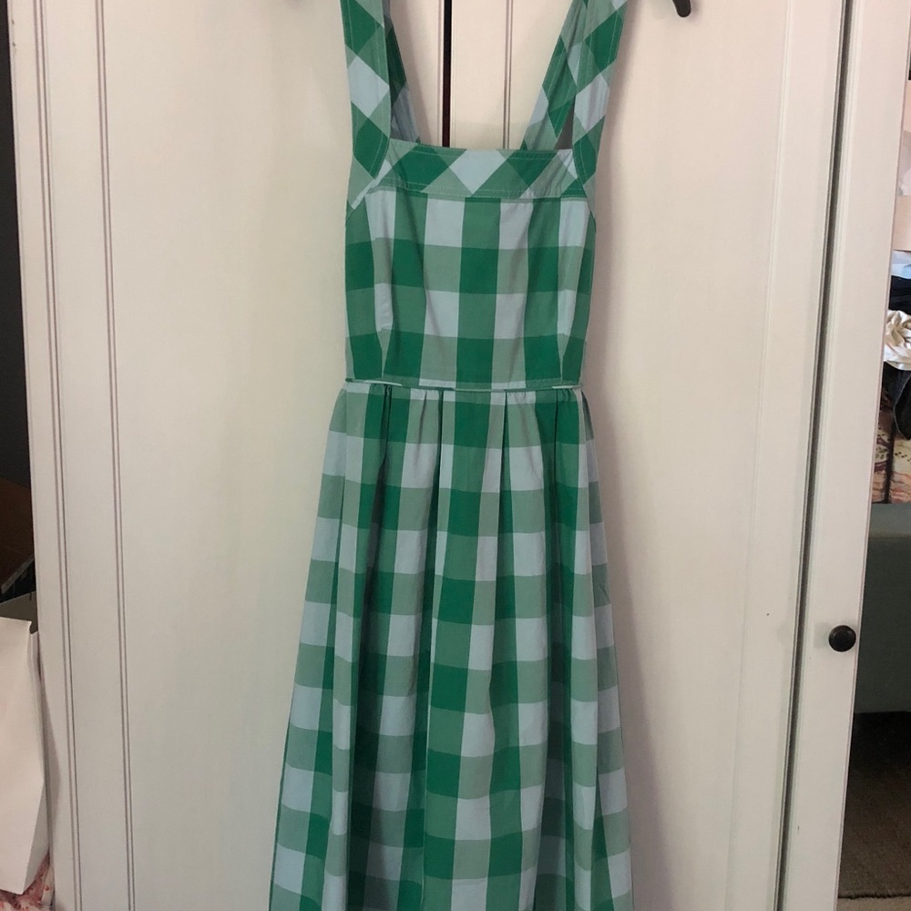 JCrew gingham dress with pockets